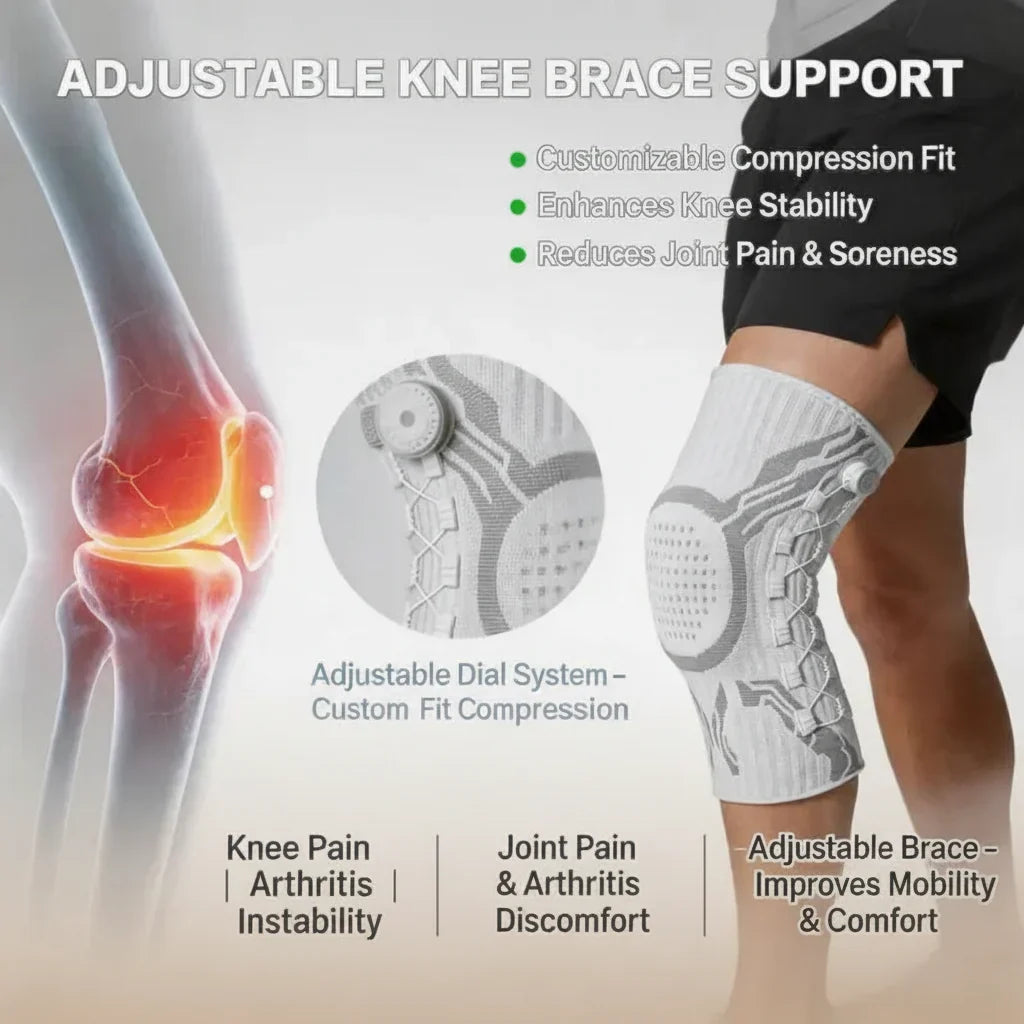 Dial-Adjust Compression Knee Brace