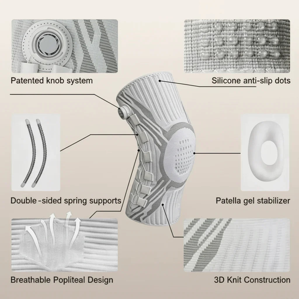 Dial-Adjust Compression Knee Brace