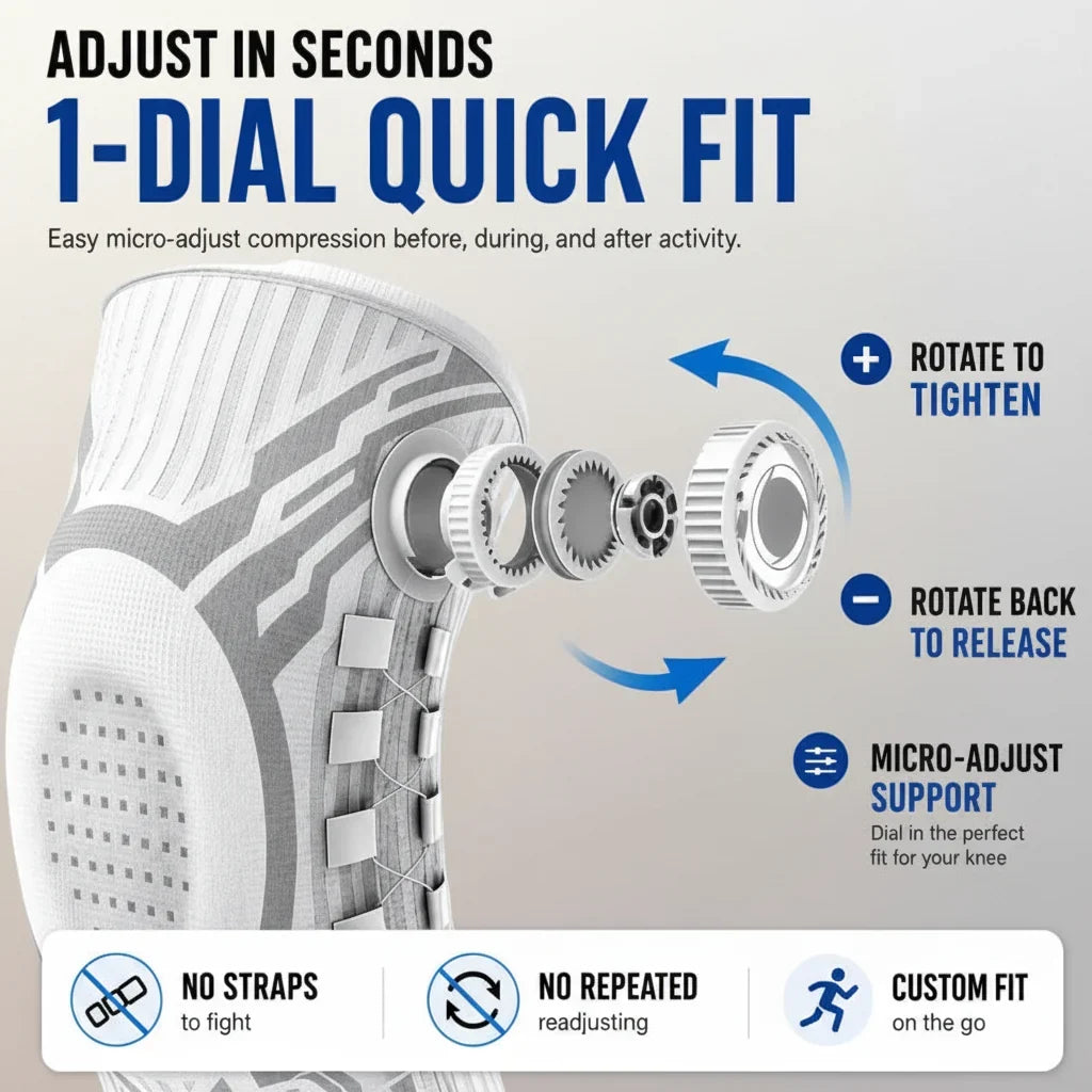 Dial-Adjust Compression Knee Brace