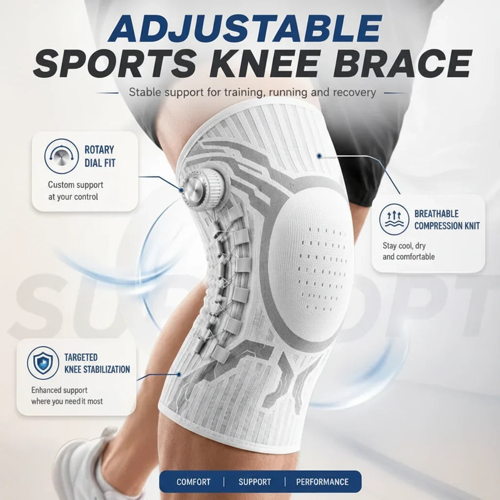 Dial-Adjust Compression Knee Brace