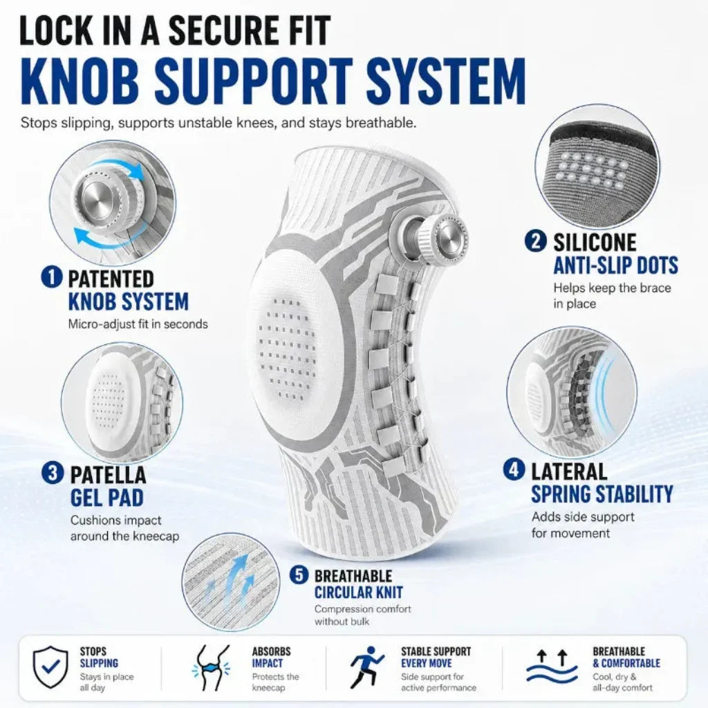 Dial-Adjust Compression Knee Brace